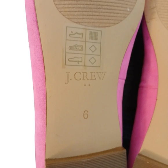NEW J Crew Pink Microsuede Tassel Smoking Loafer.Flat size 6 - Picture 8 of 9